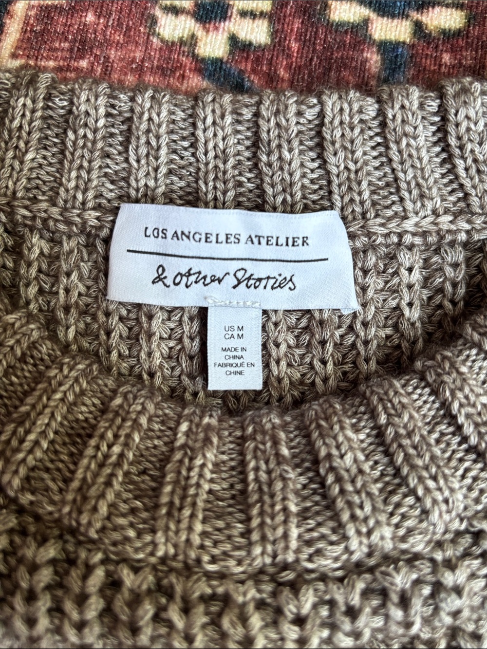 & Other Stories Chunky Knit Crewneck Sweater in Brown - Picture 2 of 3